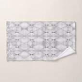 SIlver Glittery Abstrakt Harlequin Badhandtuch Set (Handtuch)