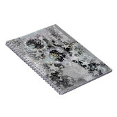 Silver Glittery Design on Spiral Notebook/Journal Notizblock (Rechte Seite)