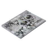 Silver Glittery Design on Spiral Notebook/Journal Notizblock (Linke Seite)