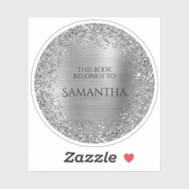 Silver Glittery Foil dieses Buch gehört zum Kreis Aufkleber