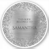 Silver Glittery Foil dieses Buch gehört zum Kreis Aufkleber (Vorderseite)