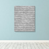 Silver Glittery Streifen Leinwanddruck (Insitu (Holzboden))