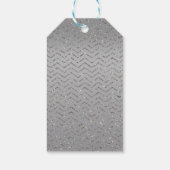 Silver Glittery Zig-Zag Geschenktafel Geschenkanhänger (Rückseite)