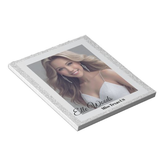 Silver Glitz Autograph Pad Notizblock (angewinkelt)