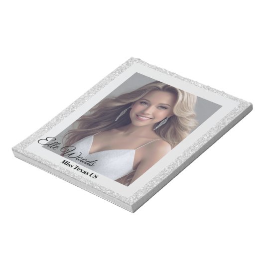 Silver Glitz Autograph Pad Notizblock (Rotiert)