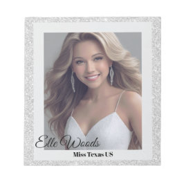 Silver Glitz Autograph Pad Notizblock