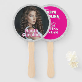 Silver Glitz Pageant Fan Waver 10-Pack Fächer