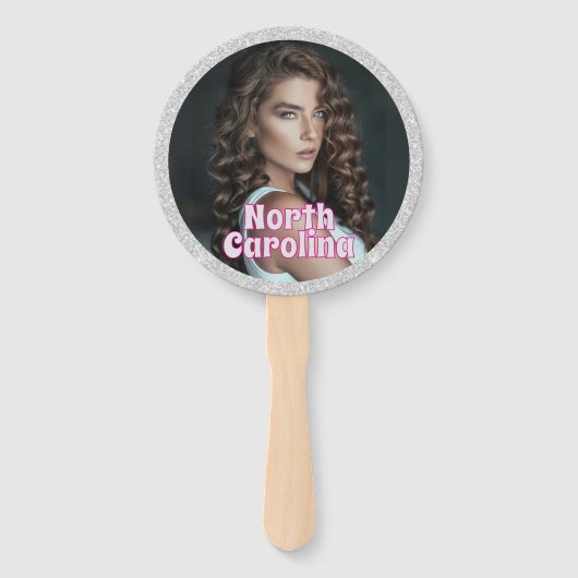 Silver Glitz Pageant Fan Waver 10-Pack Fächer (Vorderseite)