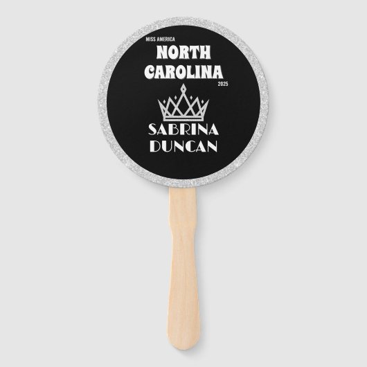 Silver Glitz Pageant Fan Waver 10-Pack Fächer (Rückseite)