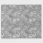 Silver Glitz Zebra Print Geschenkpapier (Flach)