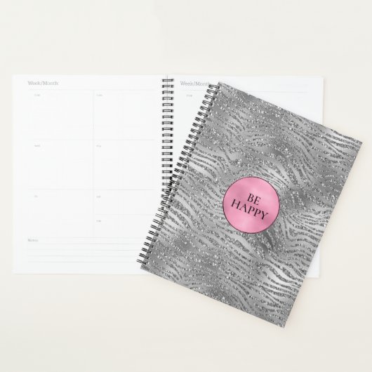 Silver Glitz Zebra Print Planer (Anzeige)