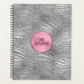 Silver Glitz Zebra Print Planer (Vorderseite)