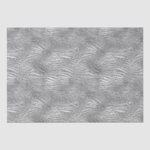 Silver Glitz Zebra Print Seidenpapier
