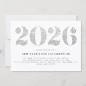 Silver Glitzer 2024 Silver's Silver Party Einladung (Vorderseite)