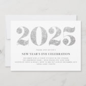 Silver Glitzer 2024 Silver's Silver Party Einladung (Vorderseite)