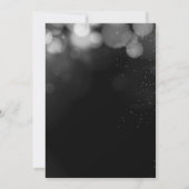 Silver Glitzer 80. Geburtstagseinladung Einladung (Rückseite)