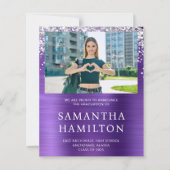 Silver Glitzer Amethyst Foto Abschluss laden (Vorderseite)