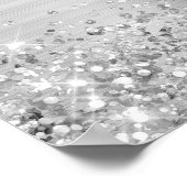 Silver Glitzer and Foil 80. Geburtstag Willkommen Poster (Ecke)