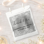 Silver Glitzer and Foil Baby Dusche Vielen Dank Geschenktütchen (Ausgeschnitten)