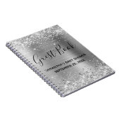 Silver Glitzer and Foil Baby Showbook Notizblock (Rechte Seite)