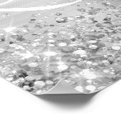 Silver Glitzer and Foil Quinceanera Willkommen Poster (Ecke)