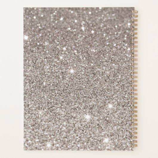 Silver Glitzer and Glamour Terminbuch Planer (Rückseite)