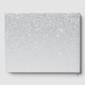 Silver Glitzer and Shine Wedding Gästebuch (Rückseite)