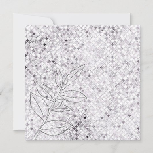 Silver Glitzer Aqeeqah- Aqiqah- Einladung (Rückseite)