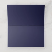 Silver Glitzer auf Royal Blue Rose Platzkarte (Innenseite Aufgefaltet)