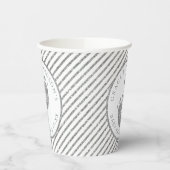 Silver Glitzer Baby Feet Babydusche Personalisiert Pappbecher (Links)