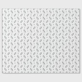 Silver Glitzer Baby Feet Personalisiert Babydusche Geschenkpapier (Flach)