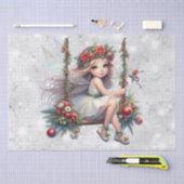 Silver Glitzer Background Christmas Fairy Seidenpapier (Handwerk)