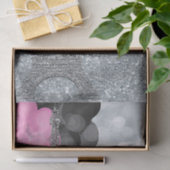 Silver Glitzer & Balloons Paris Eiffel Tower Party Seidenpapier (Geschenk)