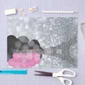 Silver Glitzer & Balloons Paris Eiffel Tower Party Seidenpapier (Handwerk)