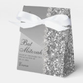 Silver Glitzer Bat Mitzvah Geschenkschachtel (Vorderseite)
