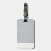 Silver Glitzer Beagle Hund liebt benutzerdefiniert Gepäckanhänger (Rückseite vertikal)