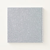 Silver Glitzer Beagle Hund liebt benutzerdefiniert Notizblock (Rückseite)