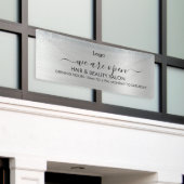 Silver Glitzer Beauty Salon Banner (Äußeres Gebäude)