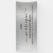 Silver Glitzer Beauty Salon Banner (Vertikal)