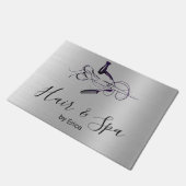 Silver Glitzer Beauty Salon Doormat Fußmatte (Schrägansicht)