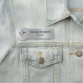 Silver Glitzer Beauty Salon Namensschild (Beispiel)