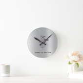 Silver Glitzer Beauty Salon Runde Wanduhr (Zuhause)