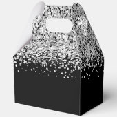 Silver Glitzer Black 16 . Geburtstag Geschenkschachtel (Rückseite)