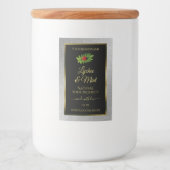 Silver Glitzer Black Product Labels Ladybug Leaf Lebensmitteletikett (Vorderseite)