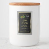 Silver Glitzer Black Product Labels Ladybug Logo Lebensmitteletikett (Vorderseite)