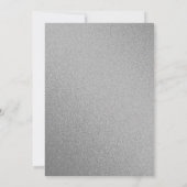 Silver Glitzer Black, Silver Silver  Party 2024 Einladung (Rückseite)