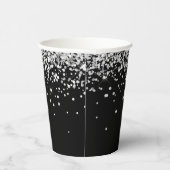 Silver Glitzer Black Sweet 16 Pappbecher (Rechts)