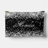 Silver Glitzer Black Zubehörtasche (Vorderseite)