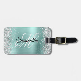 Silver Glitzer Blasstürkisfarbener Fohlen Extravag Gepäckanhänger