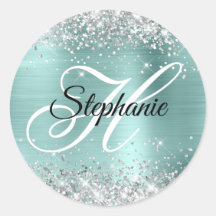 Silver Glitzer Blasstürkisfarbener Fohlen Extravag